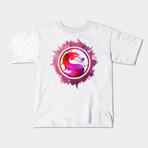 MORTAL KOMBAT IN SPLASH COLOR Kids T-Shirt by MufaArtsDesigns